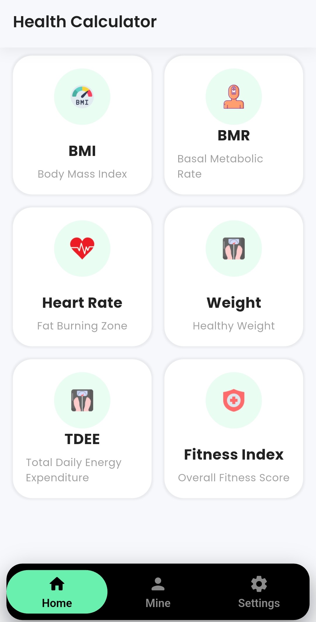 Health Calculator app icon